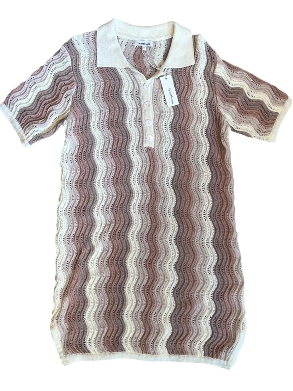 Heartloom Revolve Women’s Sz L NWT Crochet Scallop Knit Carlisle Cover Up Dress - Picture 2 of 12